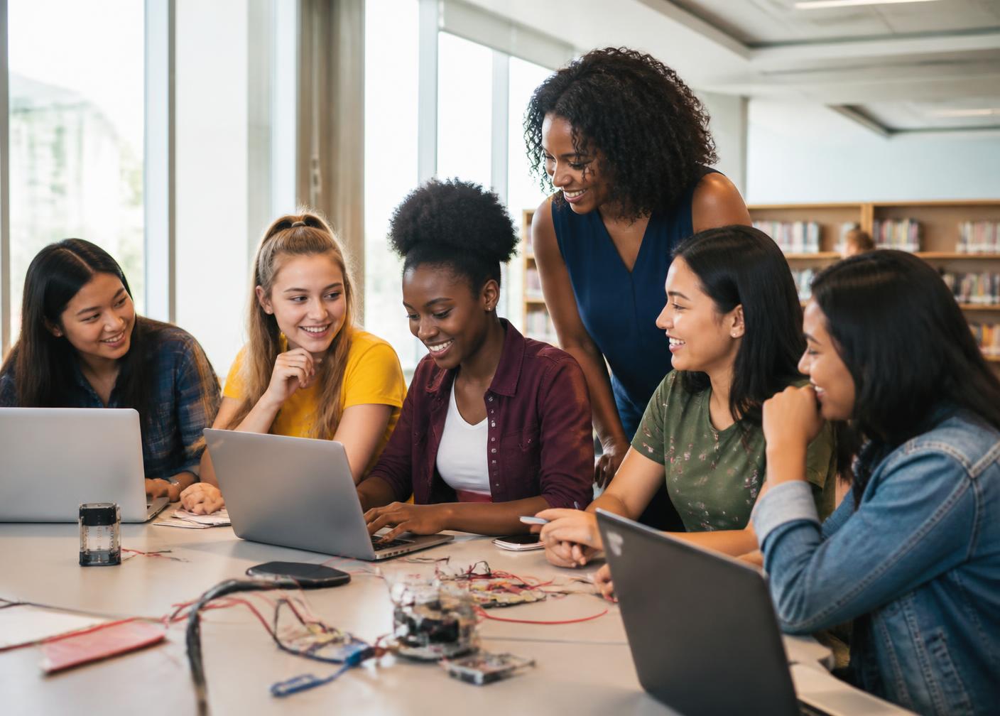Community partners supporting a youth technology program